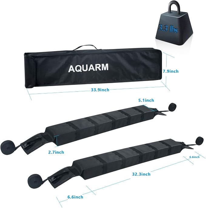 Kayak Roof Rack Pads Deluxe Upgrade Universal Car Soft Roof Rack - Image 2