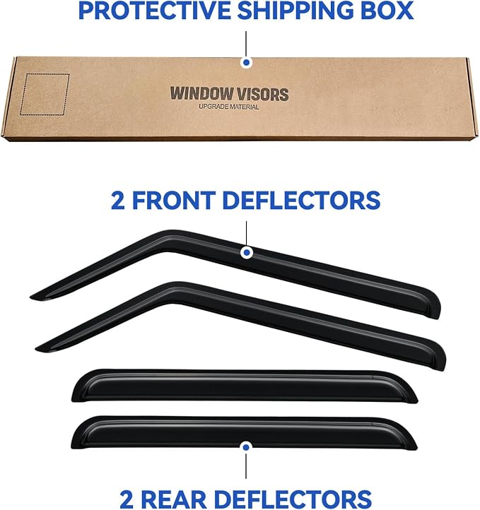 Window Visors Rain Guards for 2006-2010 Jeep Commander, Out-Channel Window Vent - Image 5