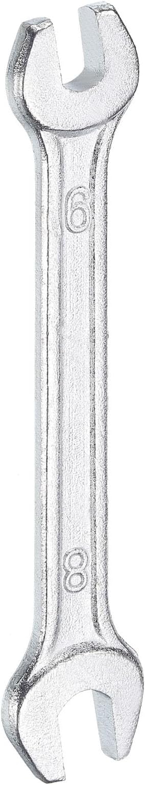HARFINGTON Double Open End Wrench 6mm x 8mm Metric 15 Degree Offset Angle Small by HARFINGTON