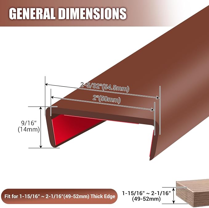 Rubber Edge Trim, Flexible Self Adhesive U Shaped Peel and Stick Edge Banding - Image 2