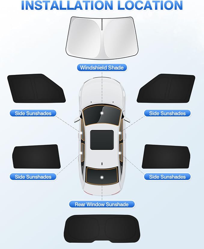 Sunshades for Kia Soul 2020-2025 2026 Accessories Windshield Sun Shade Side - Image 6