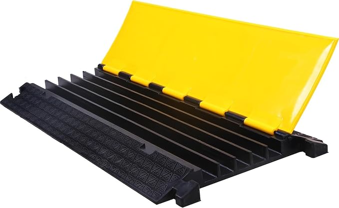 OrangeStar 2-Pack Rubber Cable Protector Ramp Heavy Duty 5-Channel Wire Cord - Image 7
