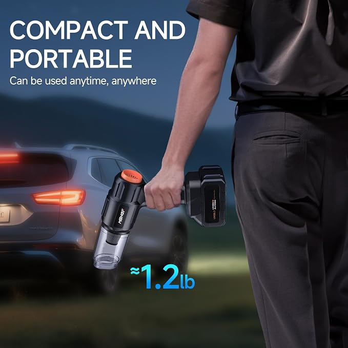 Car Vacuum Portable Cordless, High Power Suction & Blower, Wireless Handheld - Image 6