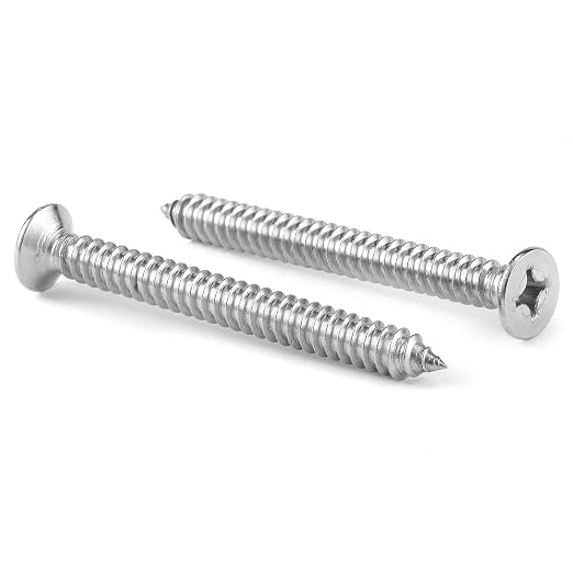 #7 x 1-3/4" Wood Screw 100Pcs 18-8 Stainless Steel Screws Flat Head Phillips by SGTZH