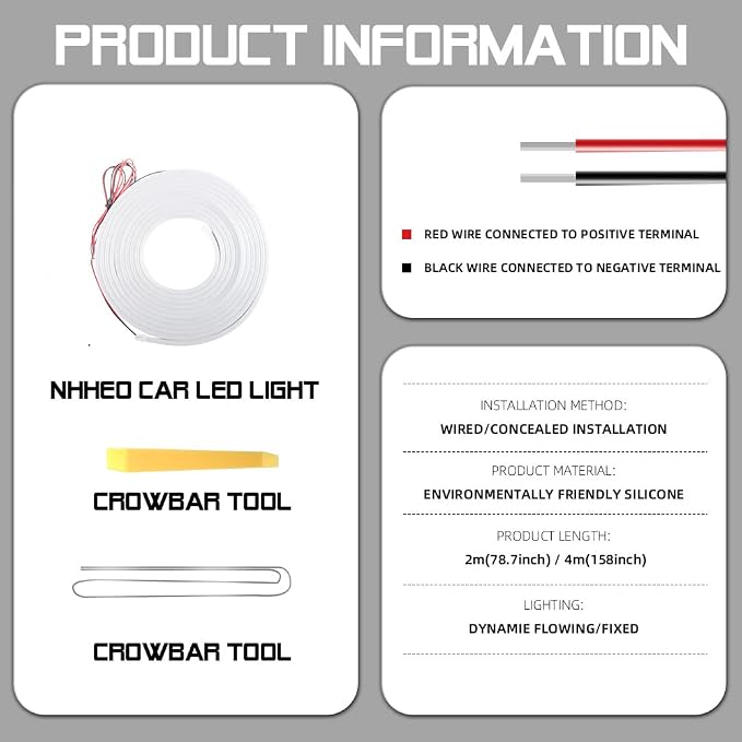 Upgrade Dynamic Flowing Car LED Trunk Light Strip, 79Inch Universal Flexible - Image 7