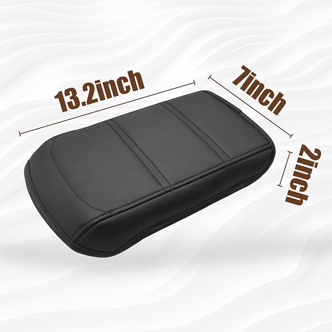 Muslogy for Acadia 2017-2023 Center Console Pad Armrest Cover Vegan Leather - Image 6