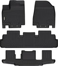 GINOWY-Floor Mats for Nissan Pathfinder 2022-2025, TPE Rubber All Weather Mats by GINOWY