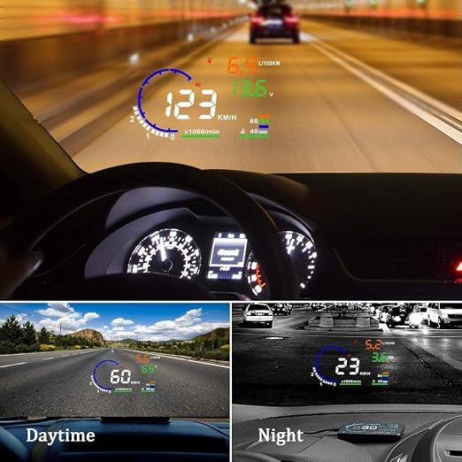 KAOLALI A8 HUD Display 5.5" Dash Screen Projector OBD2 Auto Gauge RPM MPH - Image 8