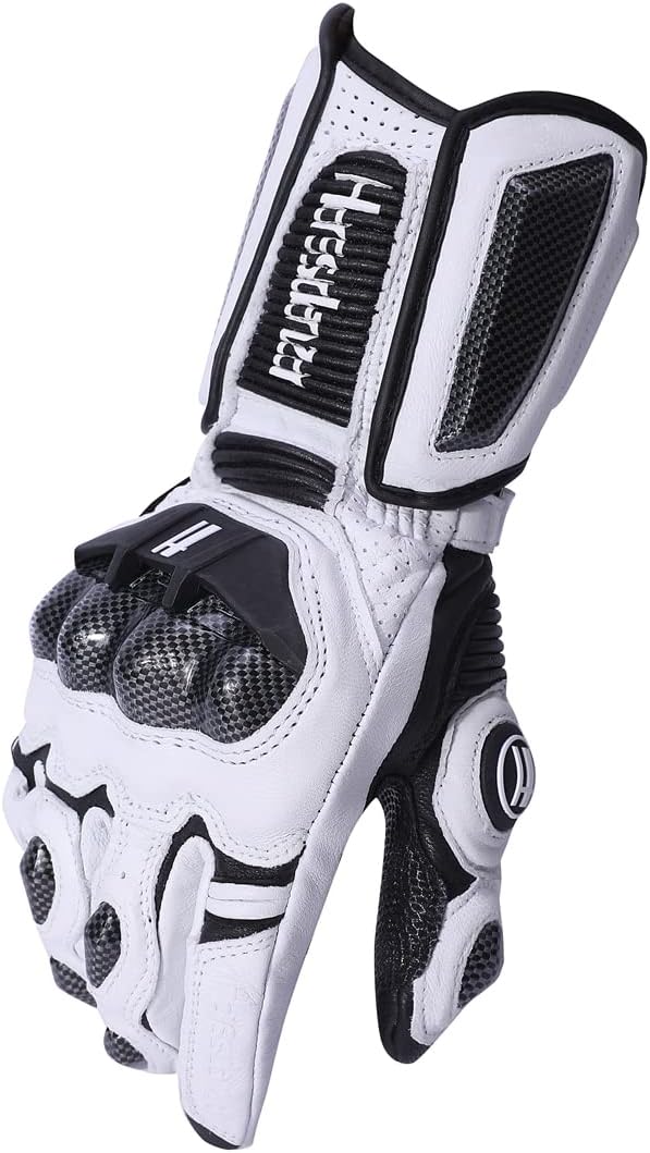 Harssidanzar Leather Motorcycle Gloves - Image 5
