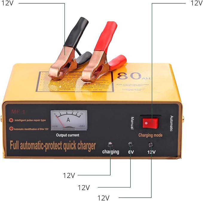 6V 5A and12V 8.5A Car Battery Charger, Smart Battery Trickle Charger Maintainer - Image 3