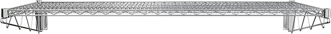 24" x 60" Chrome Wire Wall Mount Shelf - Image 3