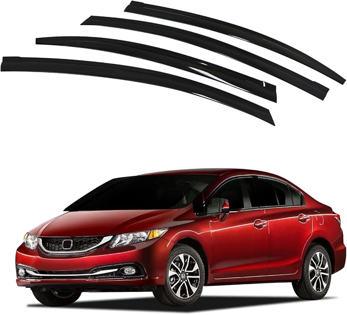 AUTOCLOVER Tape-On Rain Guards Window Visors 4 Pcs Set by AUTOCLOVERBrandPage