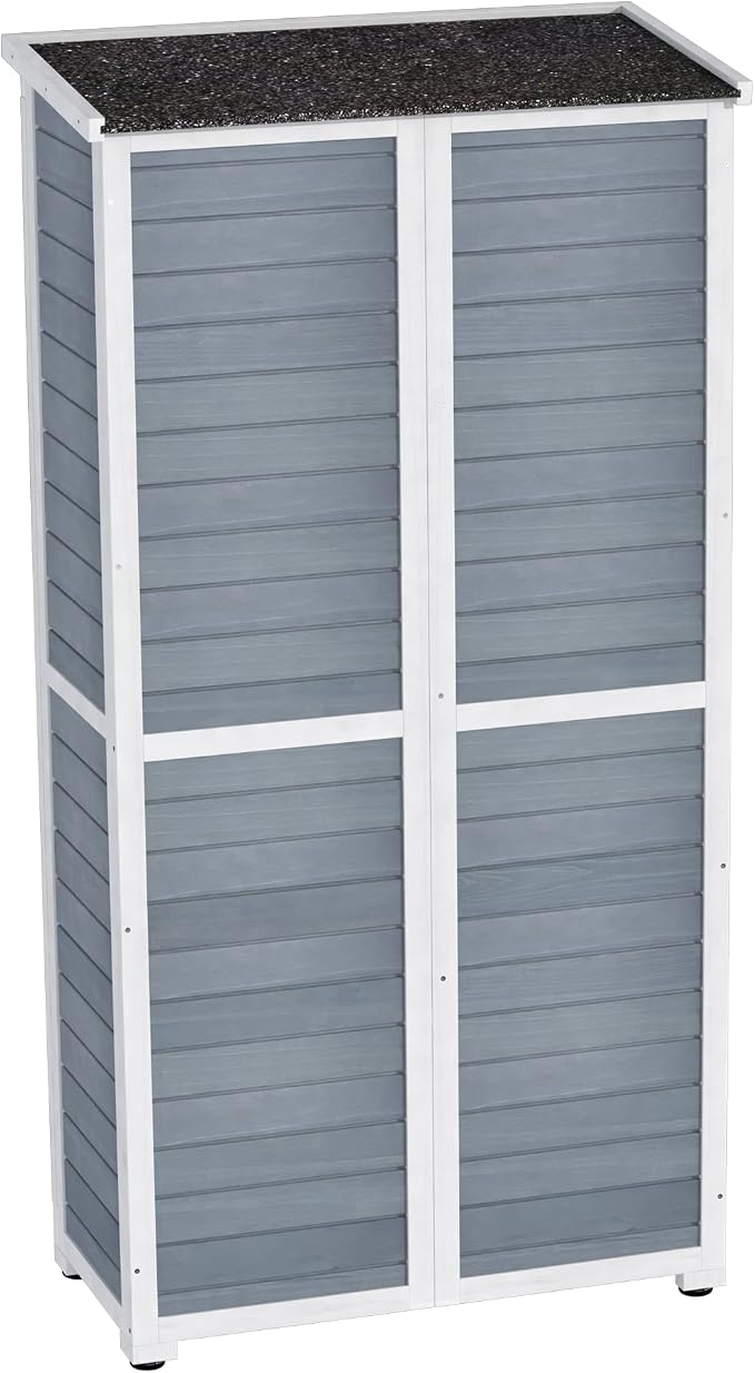 GDLF Outdoor Storage Cabinet Wood & Metal Garden Shed - Image 9