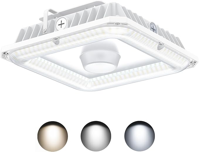 BBESTLED LED Canopy Light with Photocell, 60W 80W 100W Adjustable, ETL&DLC by BBESTLED