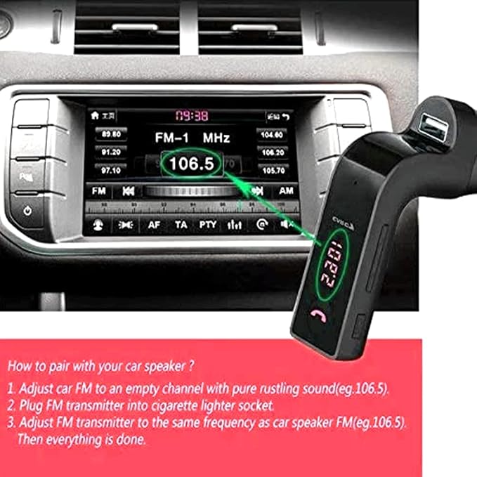 Bluetooth FM Transmitter for car, TIANSHILI handsfree Bluetooth Receiver Car Kit - Image 2