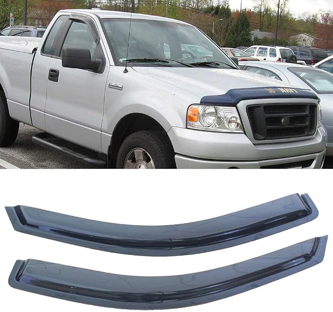 2pcs Outside Mount Style Sun Rain Guard Durable Side Window Wind Deflectors by Deebior