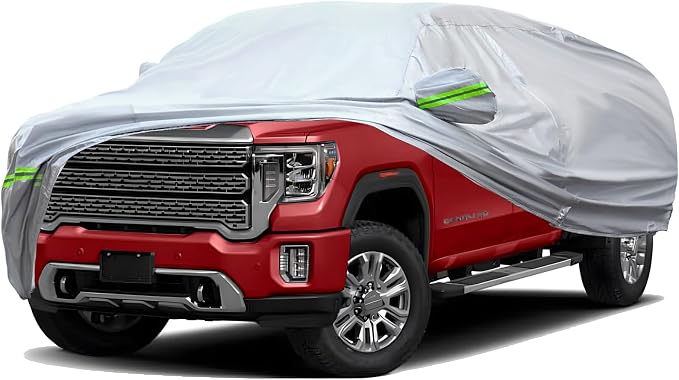 TUCAREST 6-Layers Heavy Outdoor Pickup Full Car Cover Hard Shell Zipper Design by TUCAREST