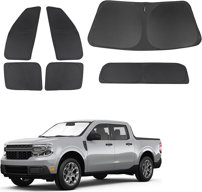 TINGLU Window Shades for Ford Maverick 2022-2024 2025 Accessories Car Side Full by TINGLU