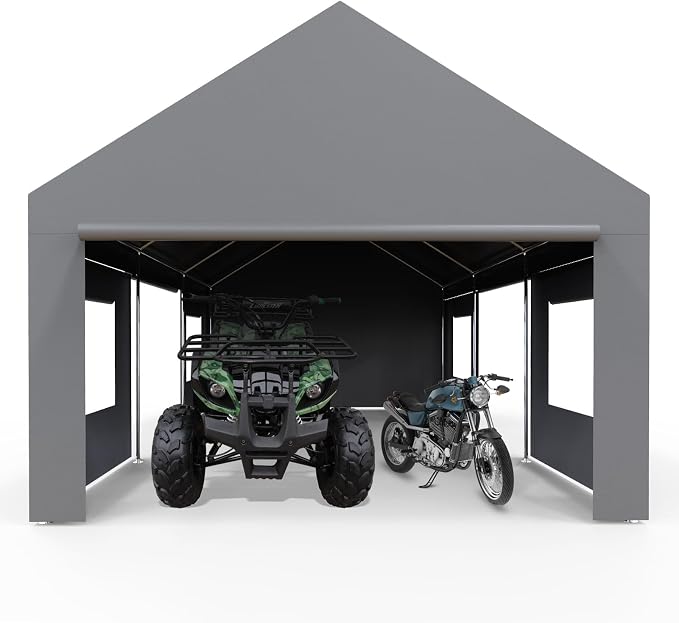 13x20 FT Heavy Duty Carport, Oversized Portable Garage by Hipicute