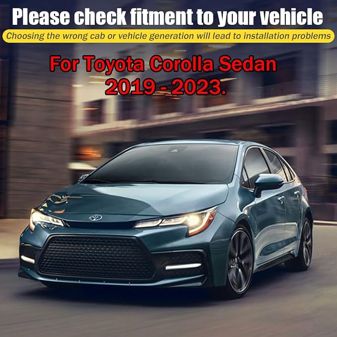 Rain Guards for Toyota Corolla Sedan 2019-2023, Tape-on Side Window Deflectors - Image 6