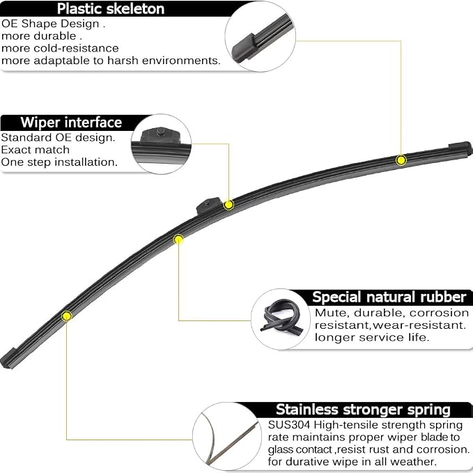 AUTOBOO 26"+22" Windshield Wipers Blades Replacement - Image 3