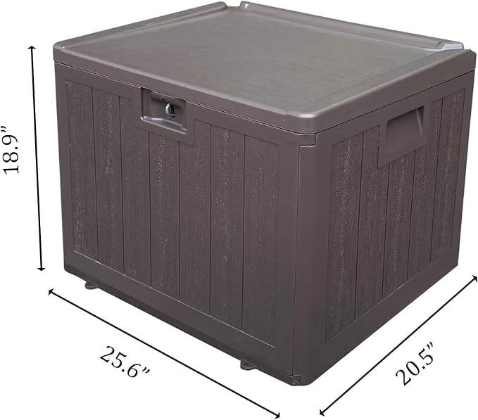 33 Gallon Pro Waterproof Outdoor Storage Bin Resin Deck Box - Image 3