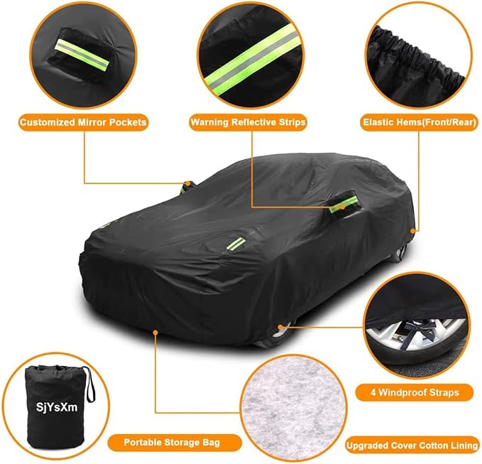 Upgraded Waterproof Car Cover Compatible - Image 3