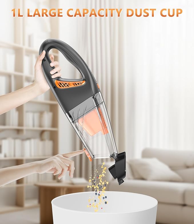 Handheld Vacuum Cordless, 18000Pa 160W Hand, 30Min Car Vacuum Portable Cordless - Image 6