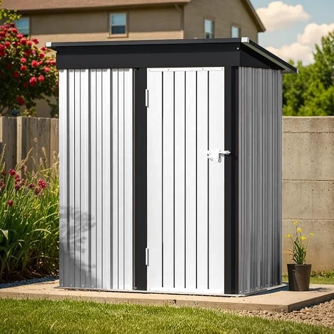 Greesum 5×3 FT Outdoor Storage Shed, Metal Storaged Sheds Without Floor - Image 2