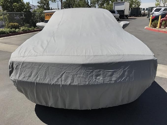 CarsCover Custom Fits for Dodge Challenger Car Cover 5 Layer Ultrashield Gray - Image 4