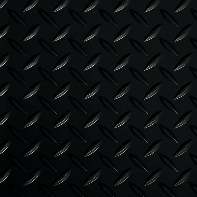 G-Floor Lite Diamond Tread Pattern Midnight Black Vinyl Rollout Garage Flooring - Image 5