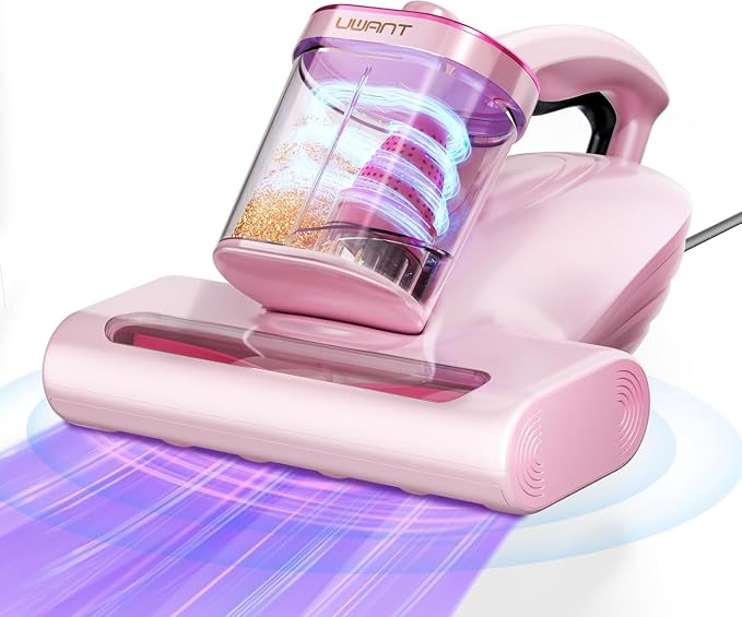 uwant Bed Cleaner with 16Kpa Suction Metal Roller 253.7nm Uv-c Light Mattress by Uwant