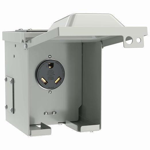 30 Amp RV Power Outlet Box, NEMA TT-30R 125V RV Outdoor Electrical Receptacle by KIKIRV