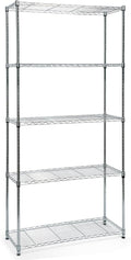 Heavy-Duty Chrome Steel Wire Shelving NSF Certified. Adjustable Storage Rack by Unknown