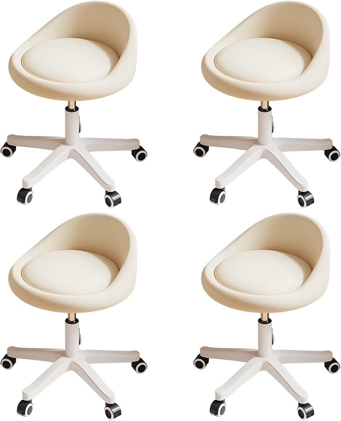 Rolling Stool Set of 4 Rolling Hydraulic Salon Stool by Walktory