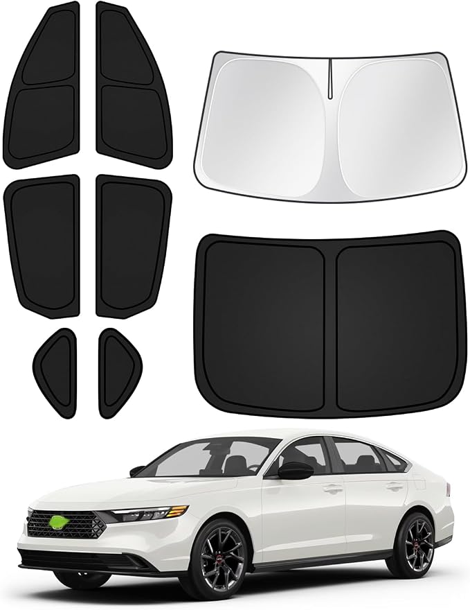 Sunshades for Honda Accord 2023-2025 2026 Accessories Windshield Sun Shade Side by Canvcle