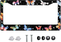 Butterfly License Plate Frame Animal Print License Plate Holder Bracket Metal by Unknown