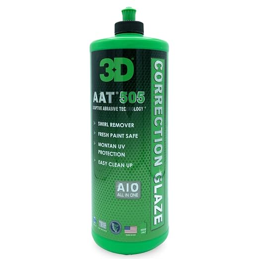 3D AAT 505 Correction Glaze - 32oz - Body Shop Swirl Remover by 3DCarCare