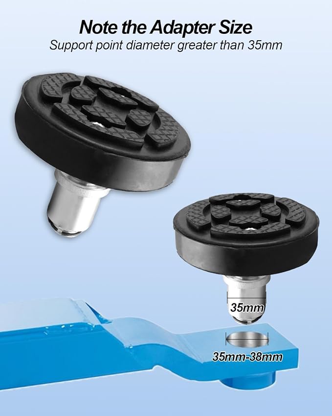 2 Pcs 35mm Car Lift Feet Pads Plus-High Heightening Rubber Feet Tray Fit - Image 5