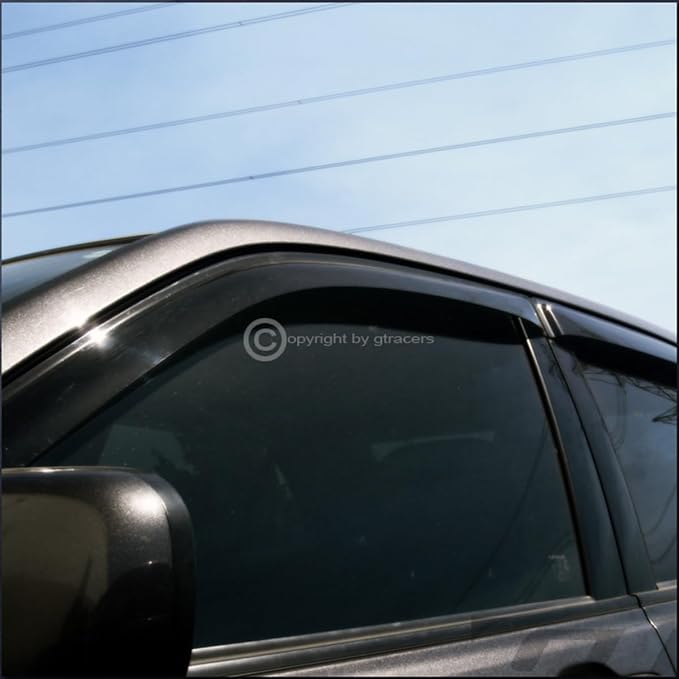 in Channel Window Deflector Sun/Rain/Wind Guards Smoke Window Visors 4Pc Set - Image 7