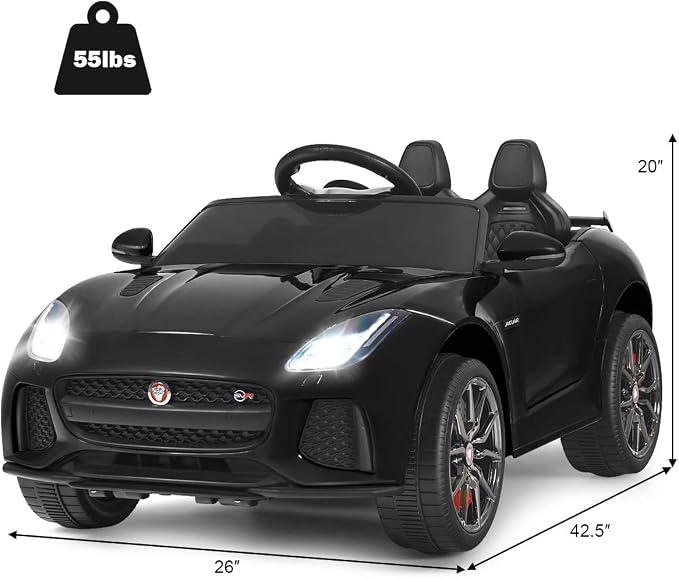 Costzon Ride on Car, 12V Licensed Jaguar F-Type SVR Battery Powered Kids' - Image 7