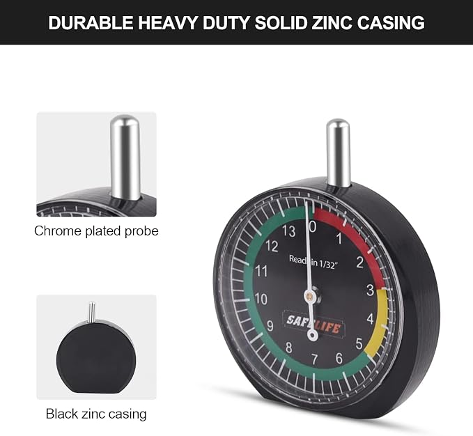 SAFELIFE Tire Tread Depth Gauge, Dial Type Tire Tread Depth Gauge Professional - Image 5
