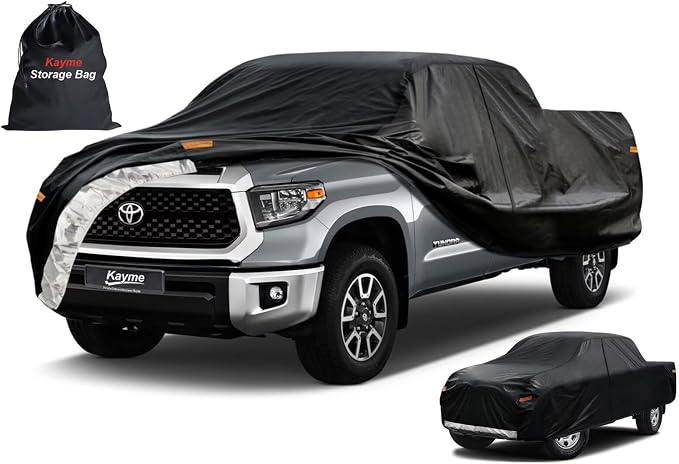 Kayme Truck Cover Custom Fit Toyota Tundra Regular Cab Long Bed. Full Exterior by kayme