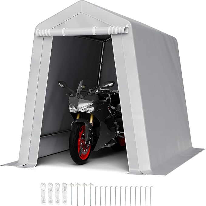 VEVOR 6x8x7 FT Portable Outdoor Storage Shed, Heavy-Duty Waterproof Shelter by VEVOR