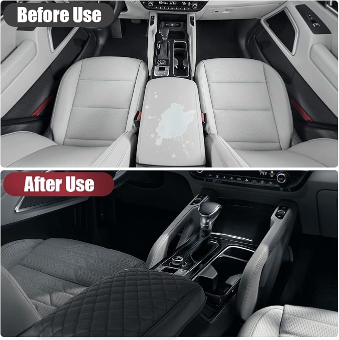 sportuli Center Console Cover Anti-Scratch Leather Armrest Cushion Compatible - Image 6