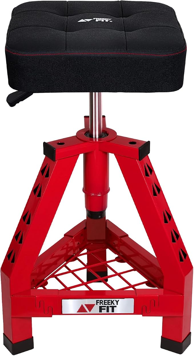 Adjustable Shop Stool, Garage Mechanic Stool Chair, Work Seat by FreekyFit