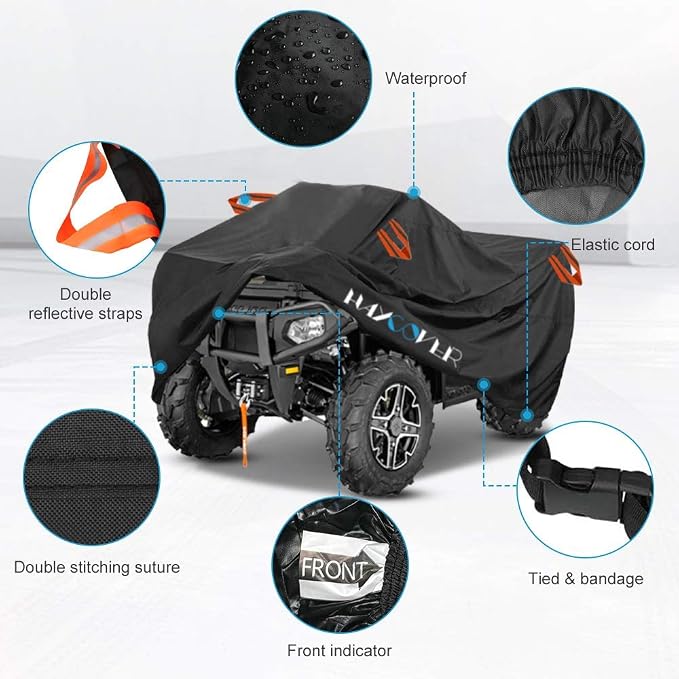 ATV Cover Waterproof for Polaris Sportsman Yamaha Grizzly Honda Kawasaki - Image 5