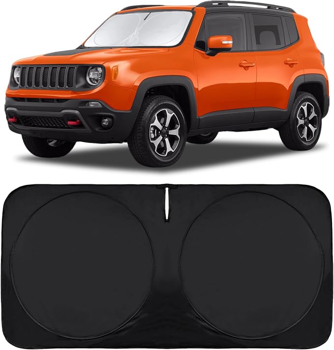 INSAUTO for Jeep Patriot Windshield Sun Shade for Jeep Renegade SUV 2015-2024 by INSAUTO