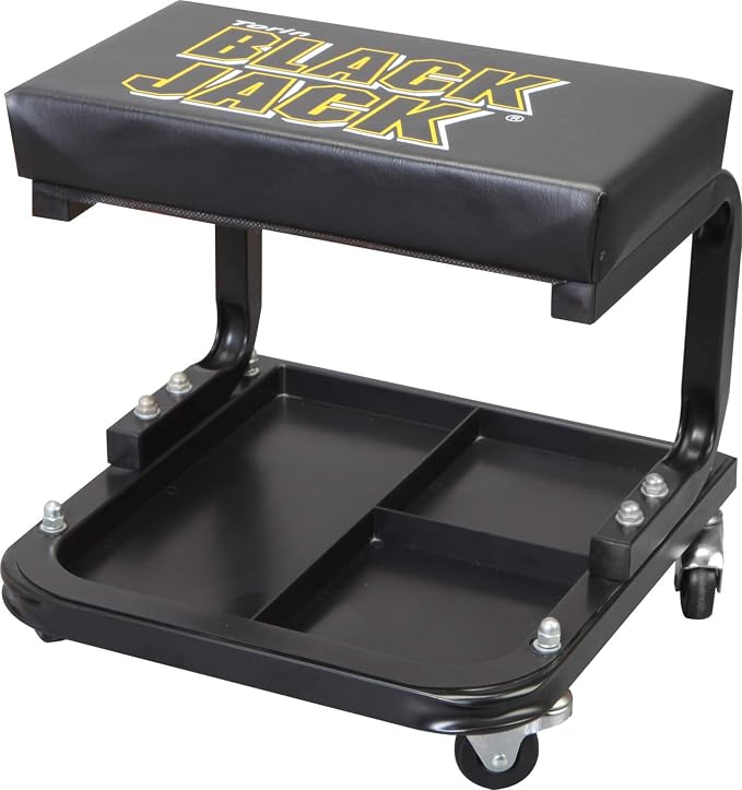 Torin TR6100W BlackJack Rolling Creeper Garage/Shop Seat: Padded Mechanic Stool - Image 4