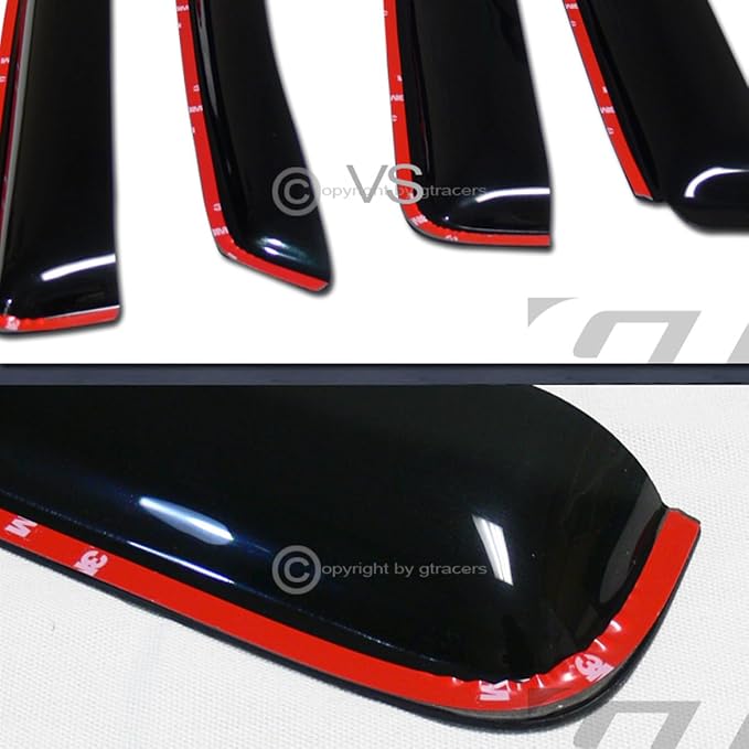 in Channel Window Deflector Sun/Rain/Wind Guards Smoke Window Visors 4Pc Set - Image 4